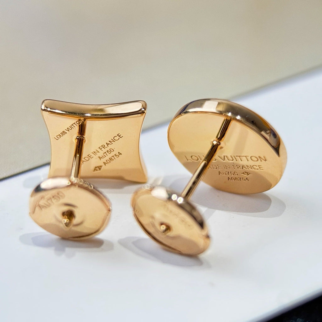 JW1018 LV Color Blossom BB Sun Ear Stud/Bracelet, Pink Gold and Cornelian